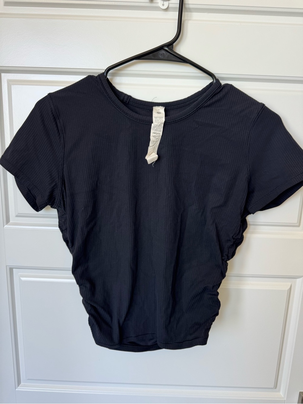 lululemon Black Ribbed Short Sleeve Tee